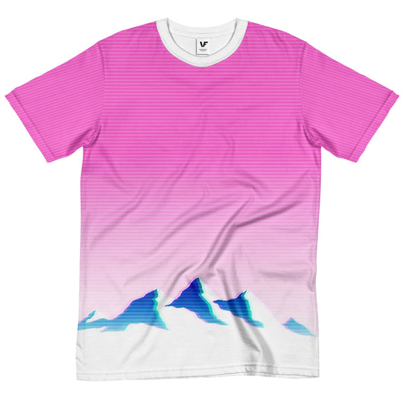 MOUNTAIN GRADIENT : AOP T-Shirt | Vaporwave T Shirt | Vaporwave Fashion