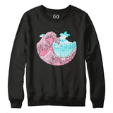 WAVEY : Sweatshirt | Unisex | Vaporwave Sweatshirt | Vaporwave Fashion