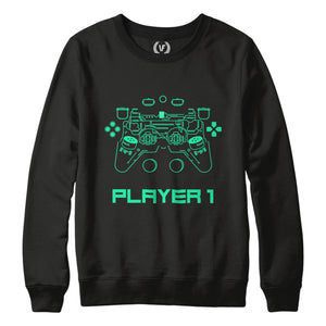 PLAYER 1 : Sweatshirt | Unisex | Vaporwave Sweatshirt | Vaporwave Fashion