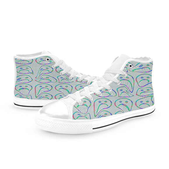 High-Top Shoes | All Over Print | Vaporwave Fashion